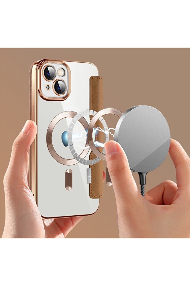 IPhone 14 Plus Case - SmartMag Book Case - Brown - 6