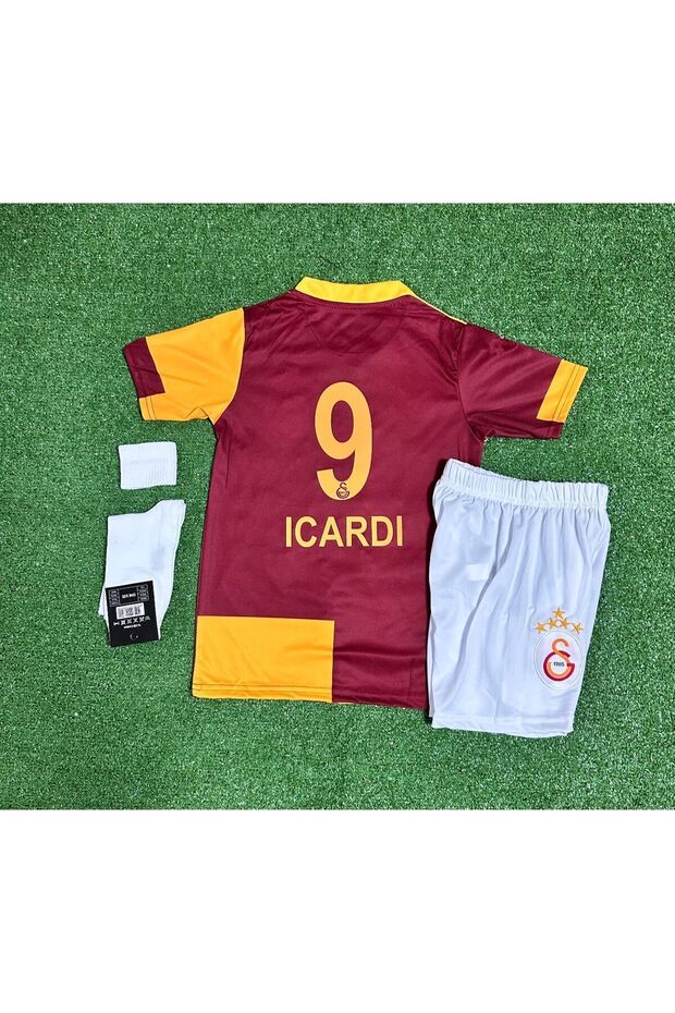 /G'.â.l.a.t.â.s.a.r.â.y 2025-26 Sezon 5 Yıldızlı M'auro I'c.a.r.d.i Parçalı Çocuk Formaslı 4'lü Set - 1