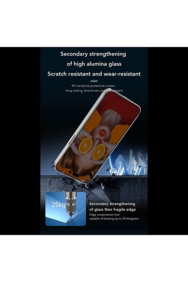 IPhone 16 Pro Max Case - 2.5D Privacy Screen Protector - Black - 5