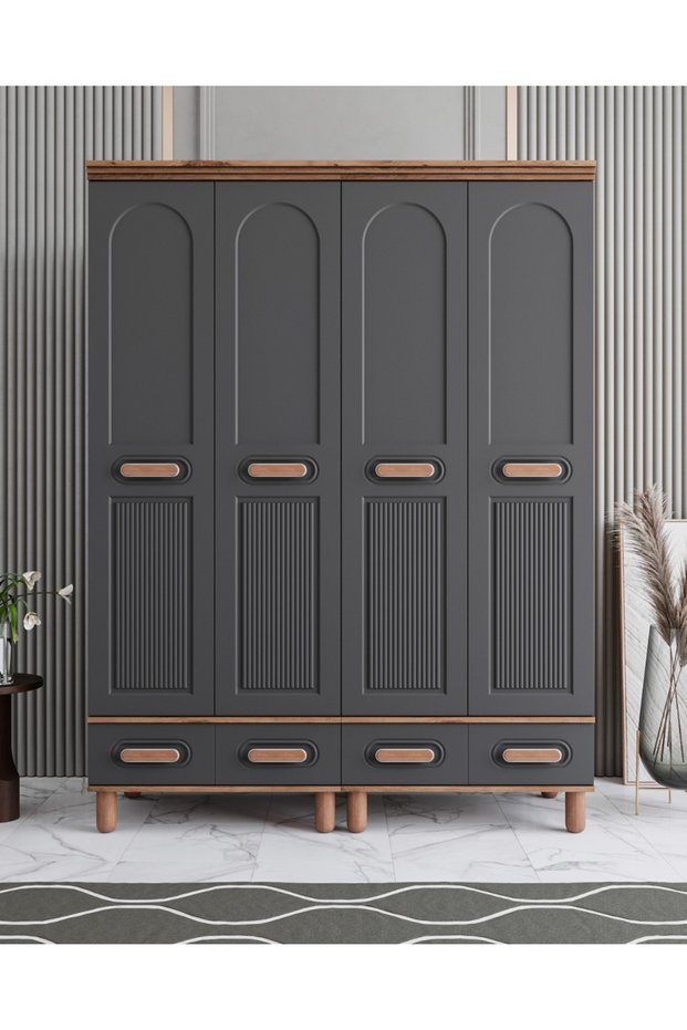 Otto 4 Kapılı Dolap / %100 MDF