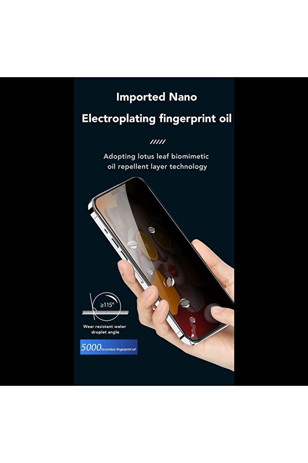 IPhone 16 Pro Max Case - 2.5D Privacy Screen Protector - Black - 4