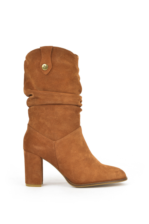 , Women's Genuine Leather Boots 1531050Z25100670K Tan