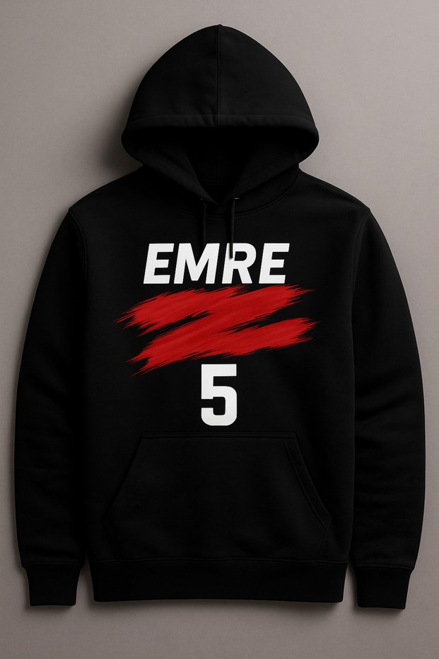 Emre Belözoğlu Number 5 Turkey National Team Legend Footballer Design Hooded Sweatshirt Hoodie