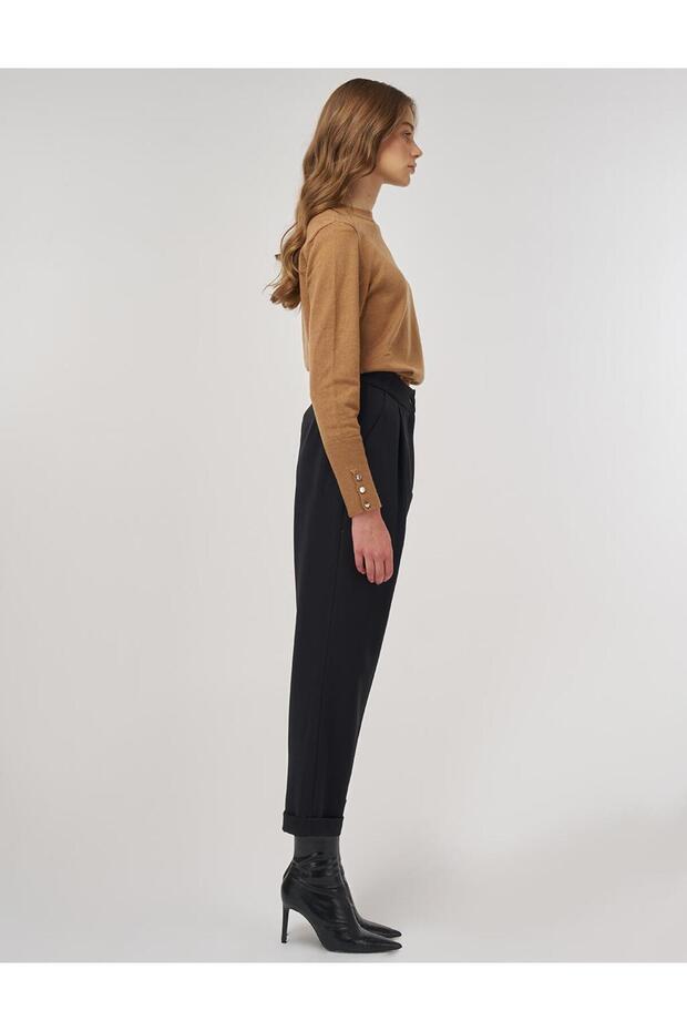 Duble Paça Pantolon Siyah - 5