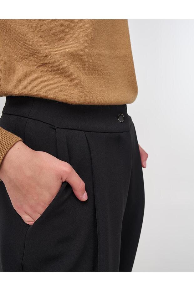 Duble Paça Pantolon Siyah - 6