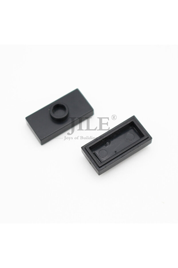 black 100pcs 100pcs MOC Building Block Plate Modified 1x2 with 1 Stud Assemble Pars Compatible 15573 - 1