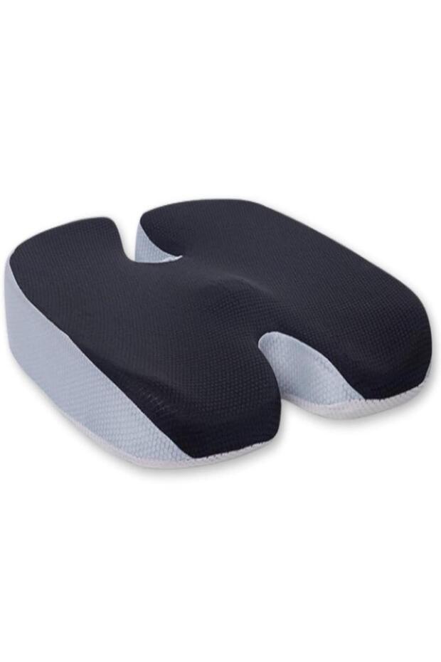 - Memory Gel Support Cushion For Office Chair - Black/Grey