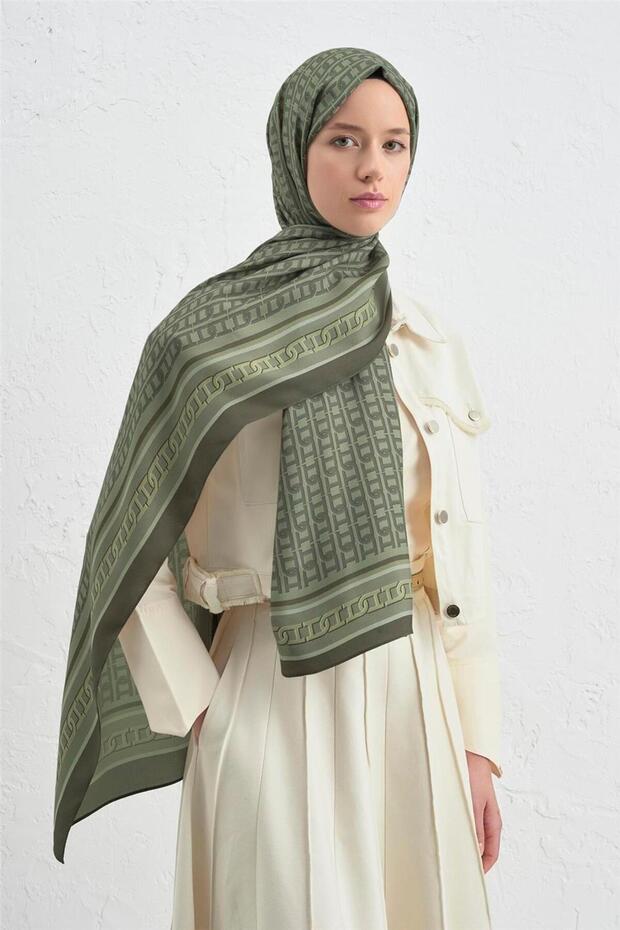 İpek Monogram Şal 08 - 2