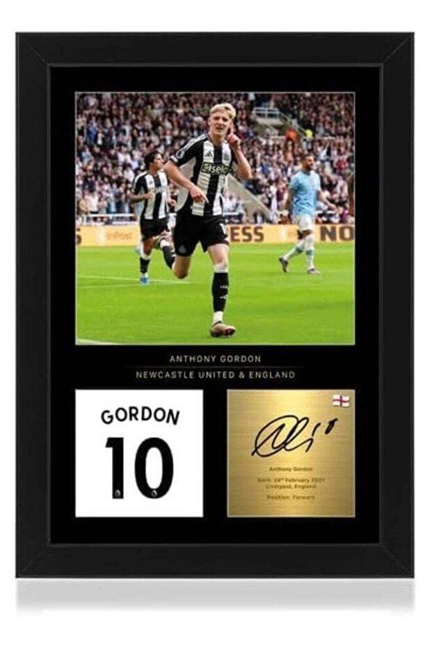 Anthony Gordon A4 Framed Photo Display - Reproduced Digital Signature - Gift For Ne
