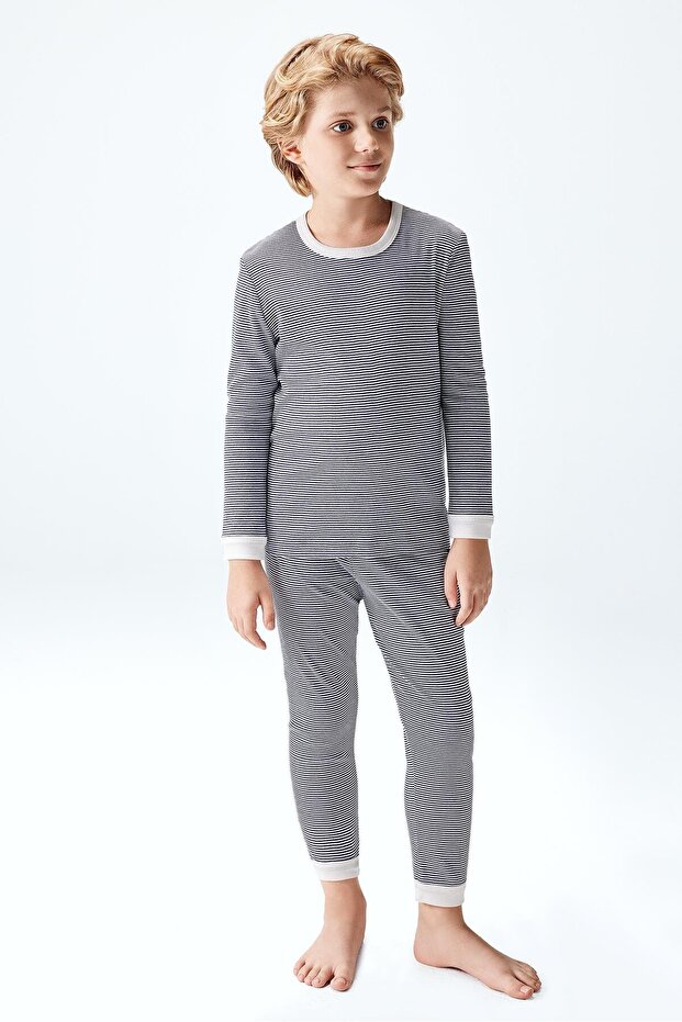Dečački set pidžama tamnoplave boje - 1