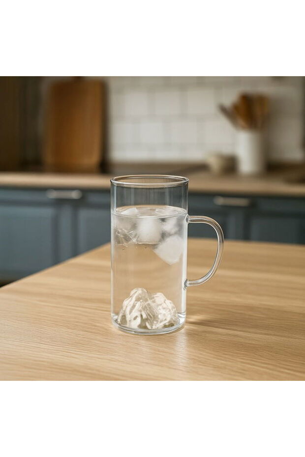 Chef Star Borosilikat Dağlı Kulplu Bardak - Şeffaf - 300 ml - 1
