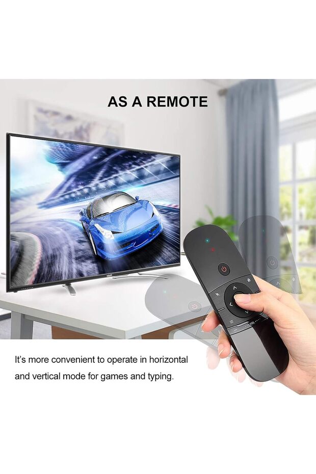 Microware W1 Air Remote Mouse, 2.4GHz Mini Wireless Keyboard with Gyro Mouse Motion Sensing Game Han - 7