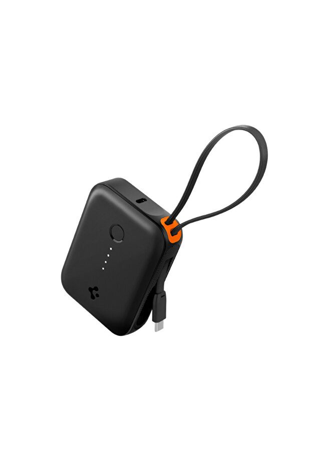 Spigen 10000 mAh Mini 30W USB-C + USB-A Giriş/Çıkış Hızlı Şarj 3 Port Dahili Kablolu Powerbank - ABA09023