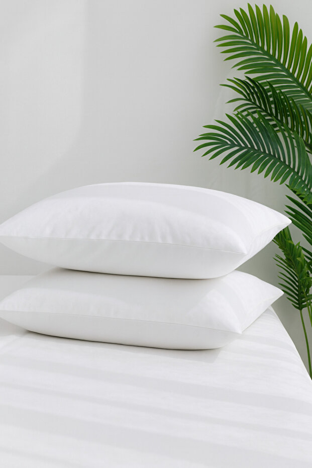 2-teiliges Mikrofaserkissen mit Perlensilikonfaserfüllung, 800 Gramm Standard-Hotelkissen 50 x 70 cm - 1