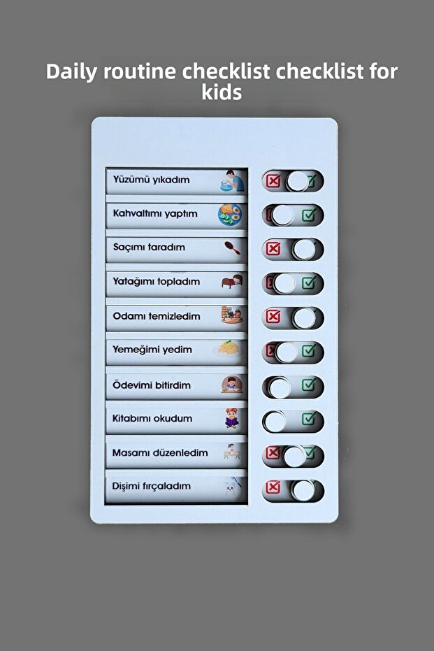 Children's Daily Routine Checklist Checklist Educational Toy Wooden To-Do List