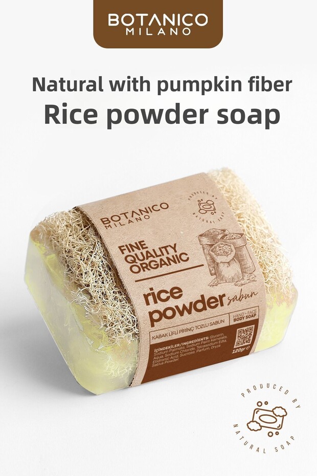 Pumpkin Fiber Rice Powder Soap