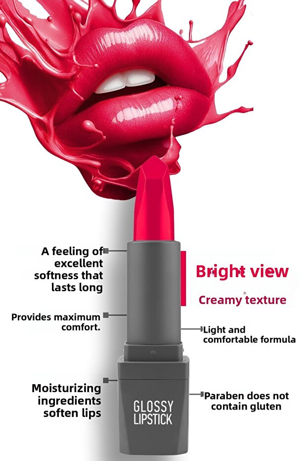 ALIX AVIEN GLOSSY LIPSTICK 319 DEEP FUCHSIA