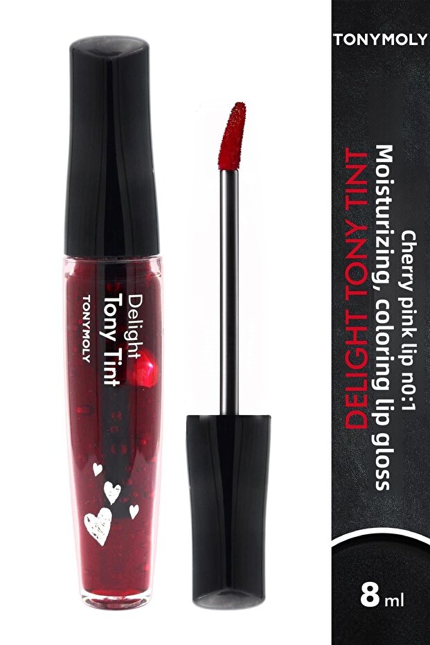 Tony Moisturizer Velvety - Long Lasting, Tint Delight, Cherry Pink Lip Care 8ml