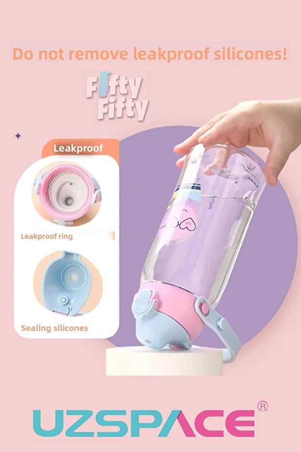 680 ml Tritan Children's Water Bottle with Straw and Neck Strap - Boxed - Ffuz 2202680 - 6