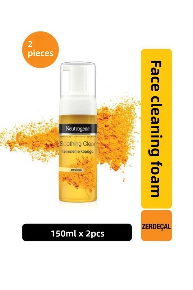 Soothing Clear Turmeric Facial Cleansing Foam 150 Ml X 2 Pieces