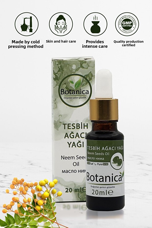 Neem Oil - Azadirachta Indica - (Youthful Appearance - Moisturizing) Carrier Oil 20 ml