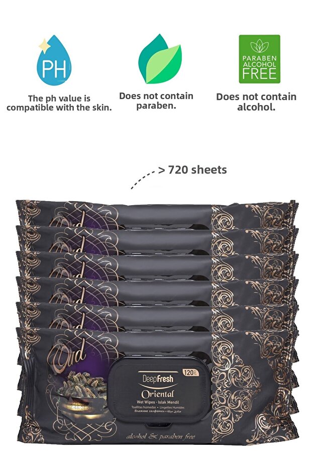 Oriental Wet Wipes Oud 6 x 120 Sheets - 3