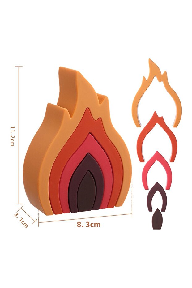 1Set Soft Building Blocks Silicone Stacking Blocks Baby Toy Round Shape Silicone Construction Toy... - 7