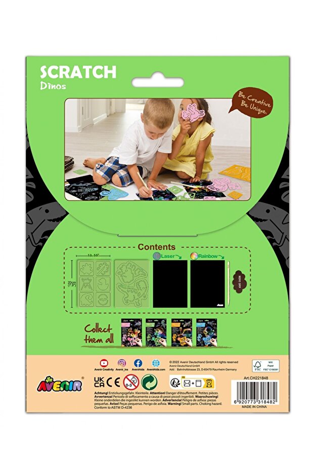 Set de razuit cu sabloane -Dinozauri - 3