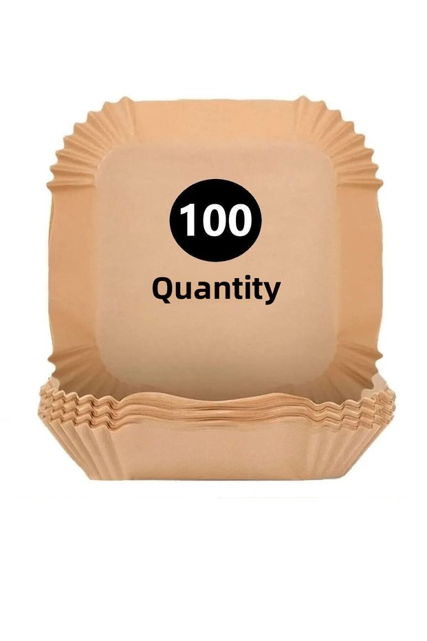 Airfryer Baking Paper 100 Pcs Air Fryer Square Model Baking Paper Airfryer Oil-Free Fryer