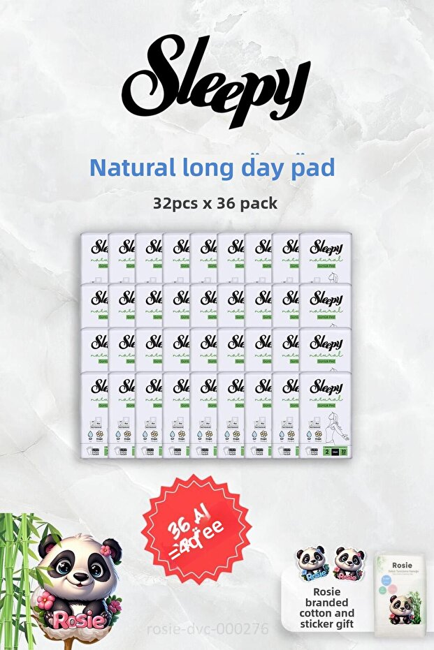 36 GET 33 PAY Sleepy Natural Ultra Sensitive Daily Pad Long 32 Pieces and ROSIE