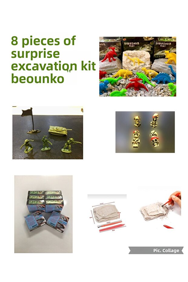8 Name Surprise Toy Archaeological Science Adventure Excavation Kit Activity Activity Activity Project Workshop Set