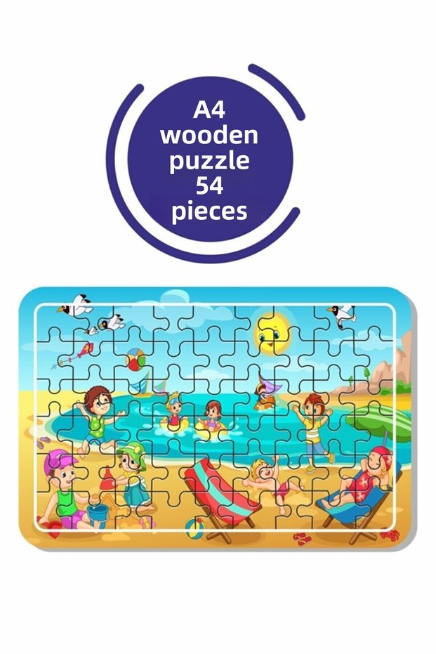 Sea And Holiday 54 Piece Wooden Puzzle For Children