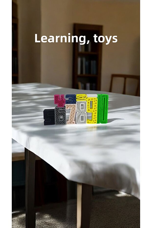 Educational Number Blocks (Patterned) - 3