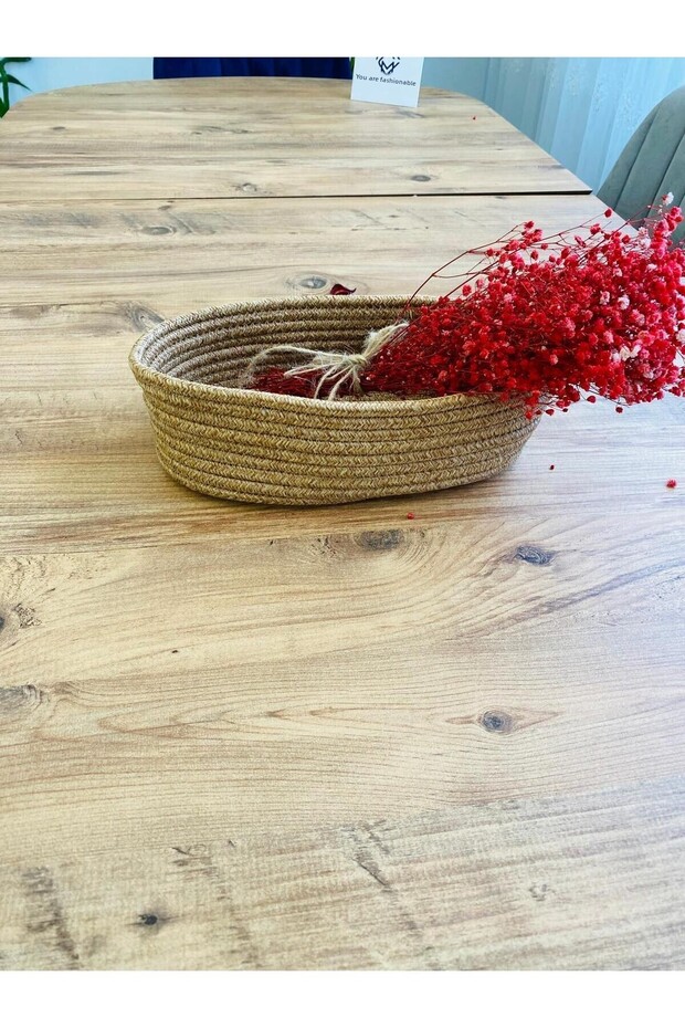 Wicker, Jute, Basket, In-Cabinet, Children's Room, Organizer, Storage Basket, Bread Basket, 30X20X10