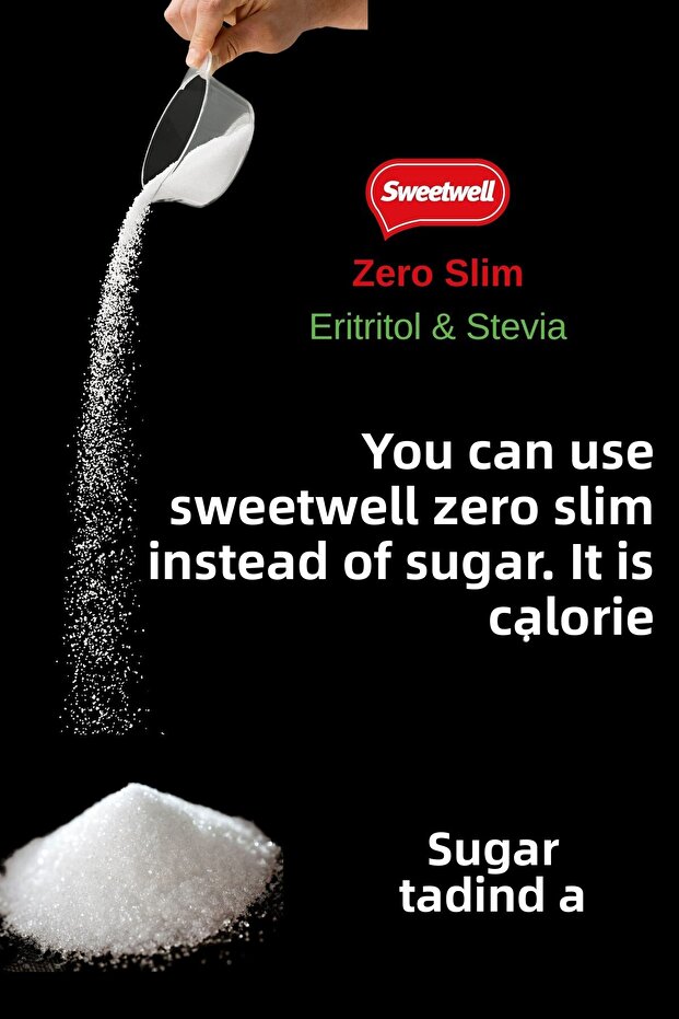 Zero Slim Stevia & Eritritol Sweetener 400 Gr Sugar Free, 0 Calories, Keto and Vegan Compatible - 5