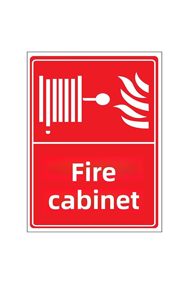 Metal Fire Cabinet 15 cm X 20 cm Warning Sign Direction Sign