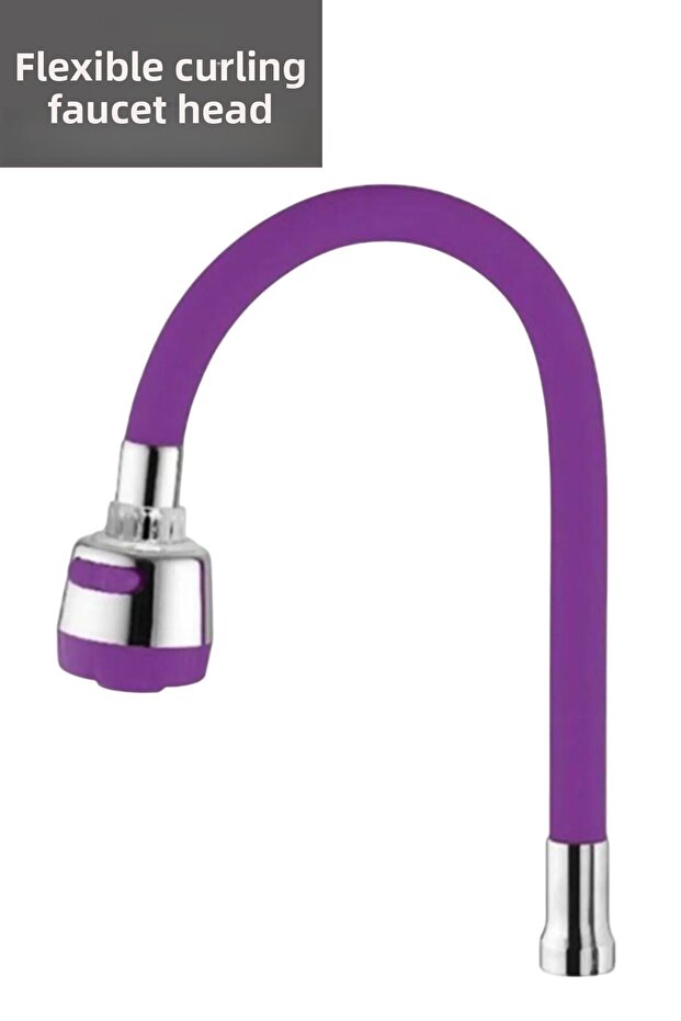 Flexible Bendable Colorful Silicone Faucet Head Kubar (Purple)