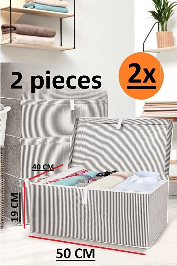 2 Pieces of Storage and Sofa Bed Storage - under the Base Hard Storage - 50X40X19Cm