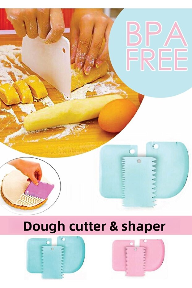 3 Pieces Dough Scraper - 1