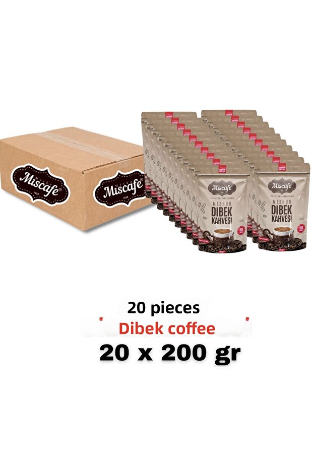 Miscafe Wholesale Dibek - 20 Pieces X 200Gr 100% Arabica / Uzaktangelir