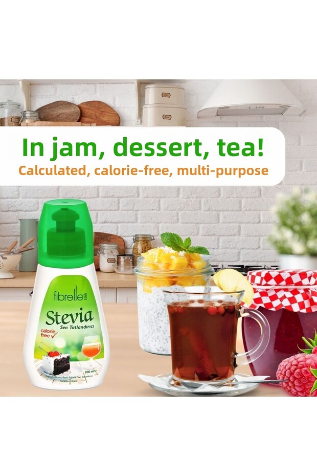 200 ml Zero Liquid Sweetener - with Stevia Head - 4