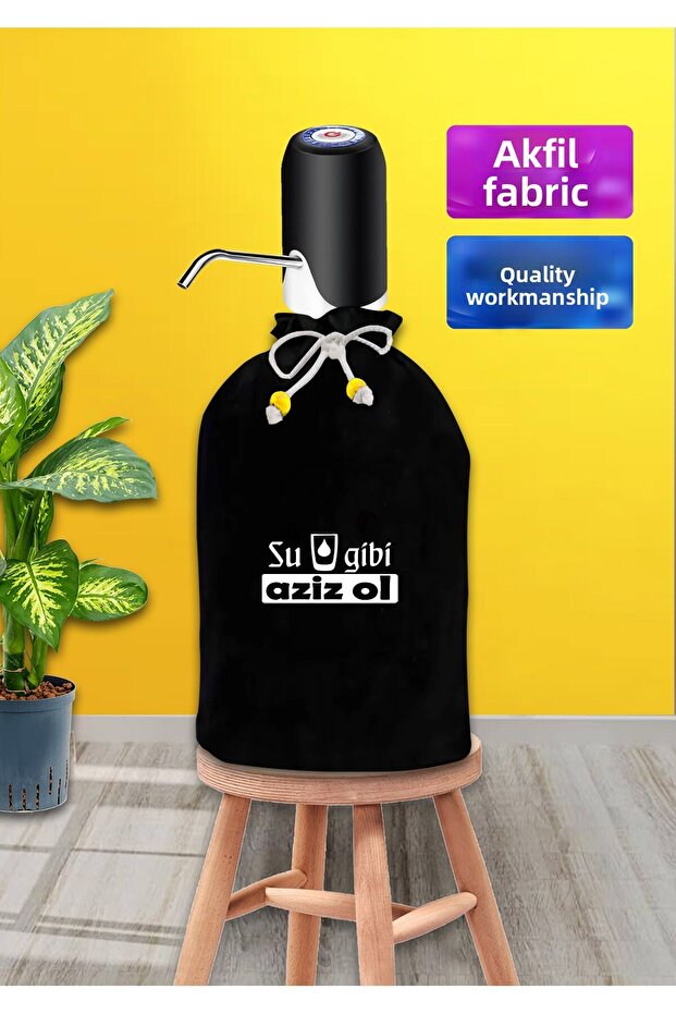 Black Bottle Cover Water Like Saint Be Printed Black Fabric Bottle Cover