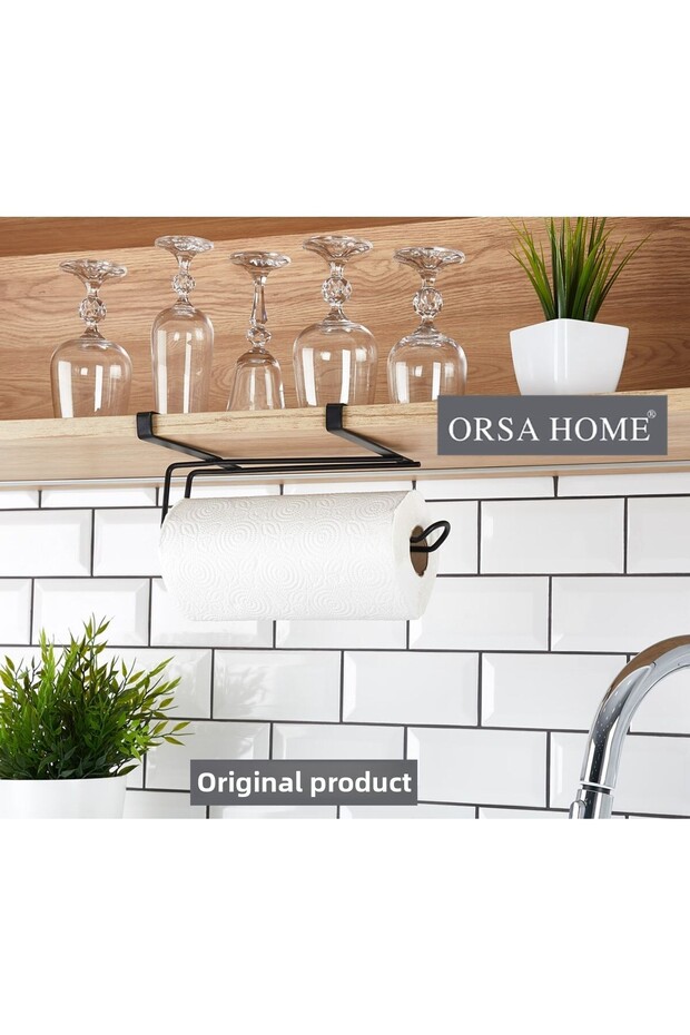 943 Cabinet Door Paper Towel Holder Matte Black