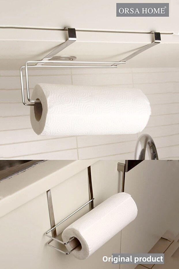 143 Chrome Cabinet Door Paper Towel Holder