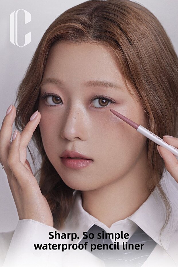 Clio Sharp so Simple Waterproof Fine Point Eye Liner - Waterproof Pencil Liner (004 Dark Brown) - 8