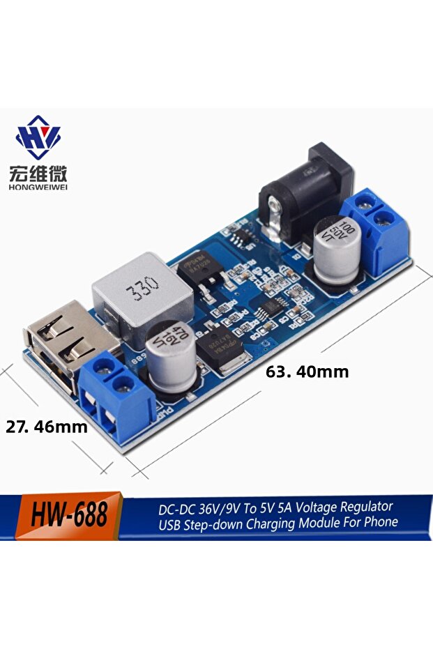 DC-DC 24V/12V إلى 5V 5A تنحى محول التيار الكهربائي استبدال LM2596S قابل للتعديل USB خطوة...