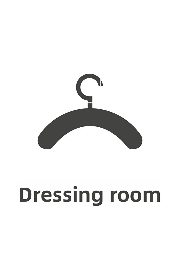 Dressing Room Foil Digital Printing Label Self-Adhesive Pictogram on the Door