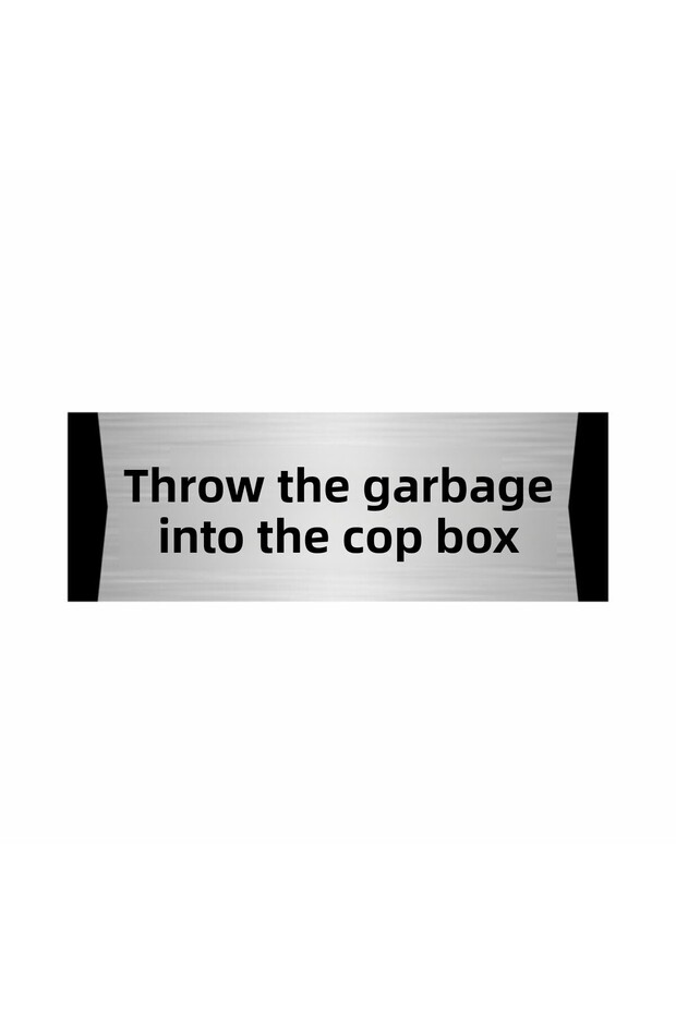 Throw Garbage Trash Can 5X20Cm Silver Color Metal Diversion Sign