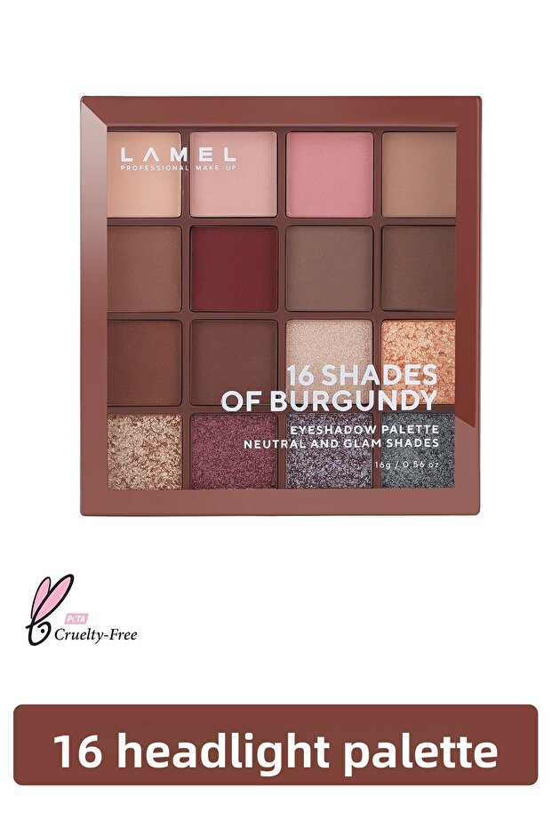 Number 16 Lamel Burgundy Eyeshadow Palette