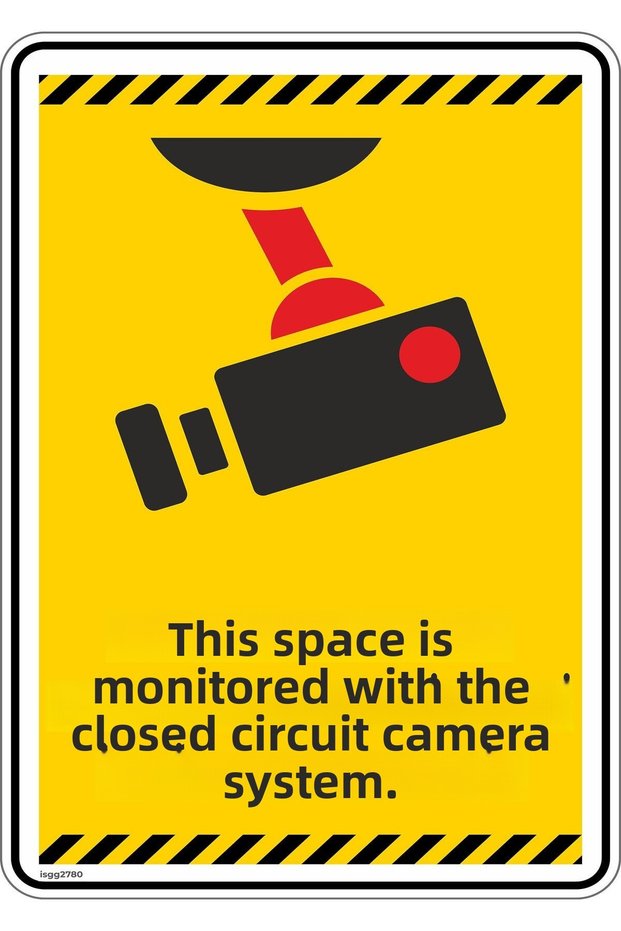 15X20Cm/Phosphor Composite/This Place Is Being Monitored by a Closed-Circuit Television Camera System/V1-2